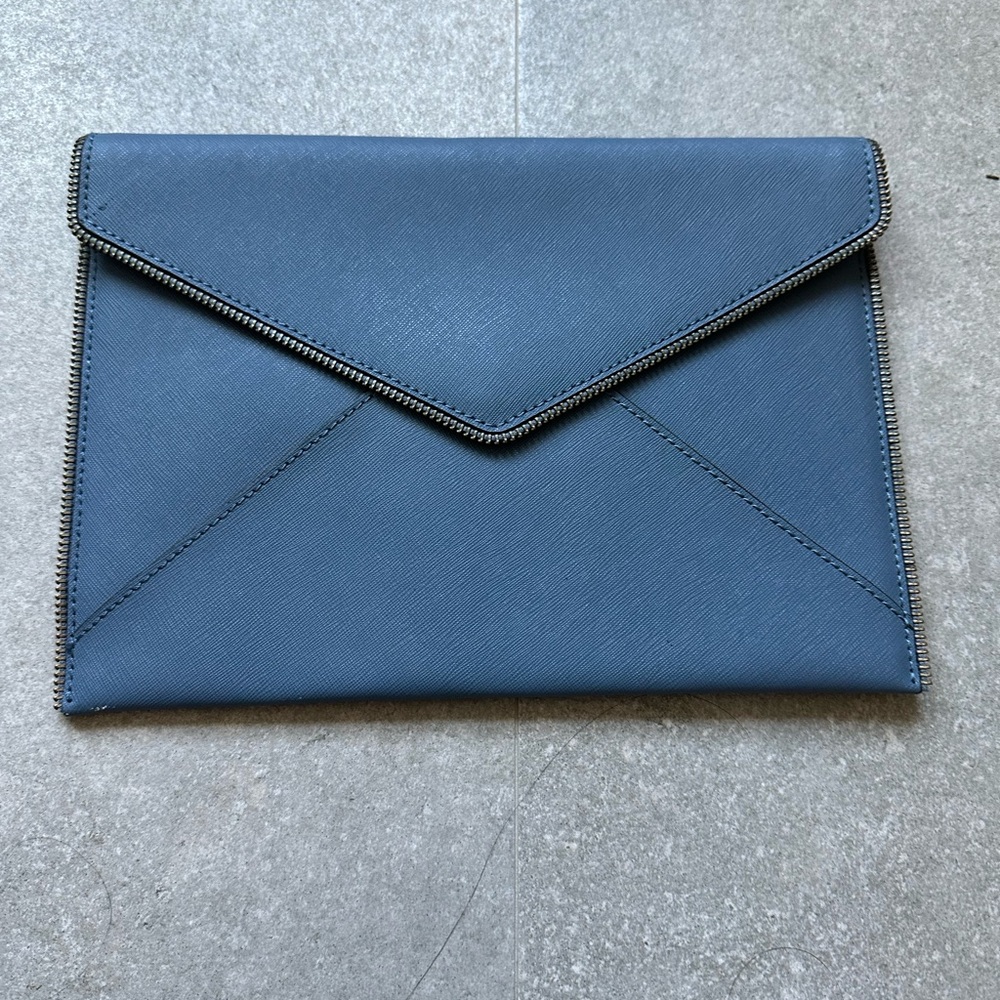 NWOT Rebecca Minkoff Zipper Clutch Bag in Green/Aqua